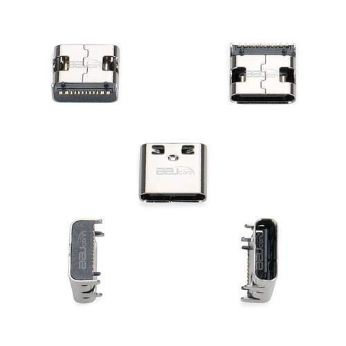 TYPE-C 16PIN 母座板上型L=7.35 5A 铜合金端子(一体式）---（UC.01.51-11-0020）_调整大小