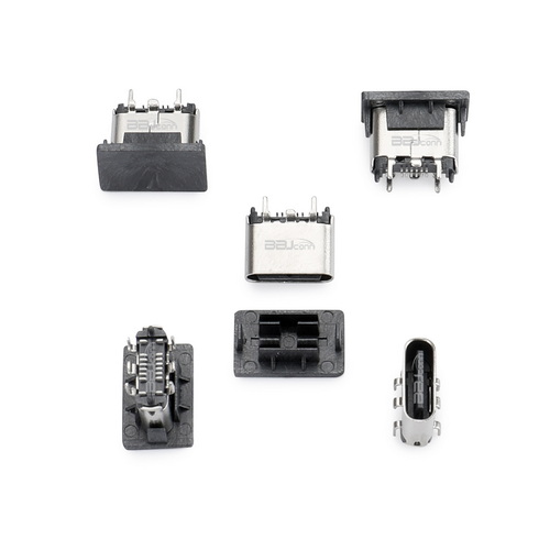 TYPE-C 16P母座 直立式带定位 H=6.65-UC.02.61-1K-0002